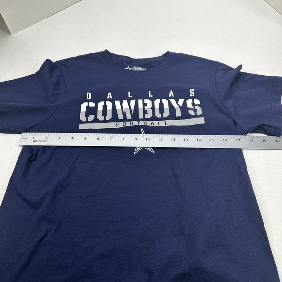 Dallas Cowboys Youth Large 16-18 Tee Shirt Short Sleeve Blue New With Tags - Picture 10 of 13